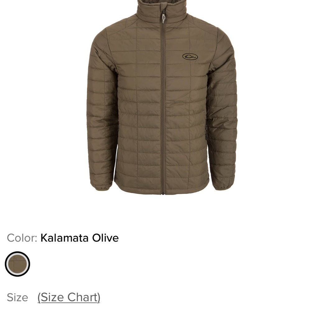 Drake Kalamata Olive Puffer Jacket